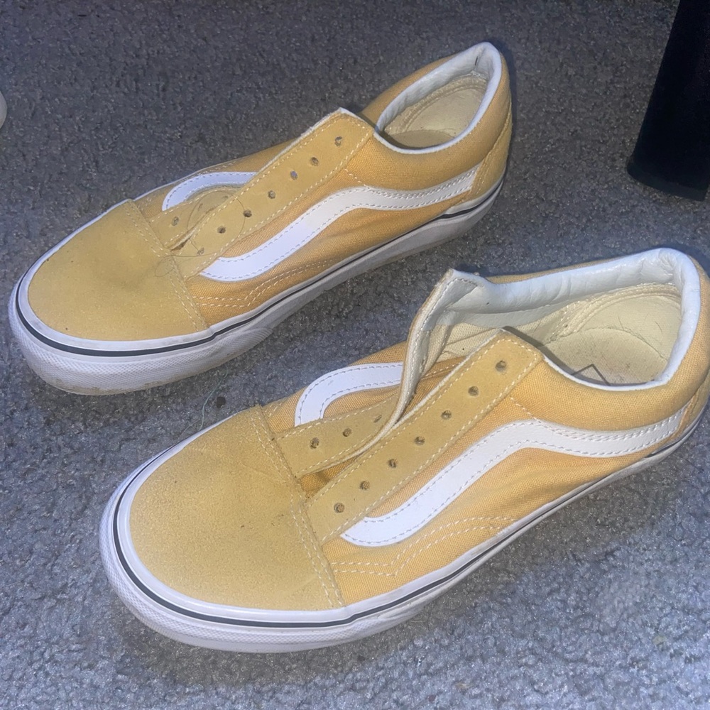 yellow old skool vans